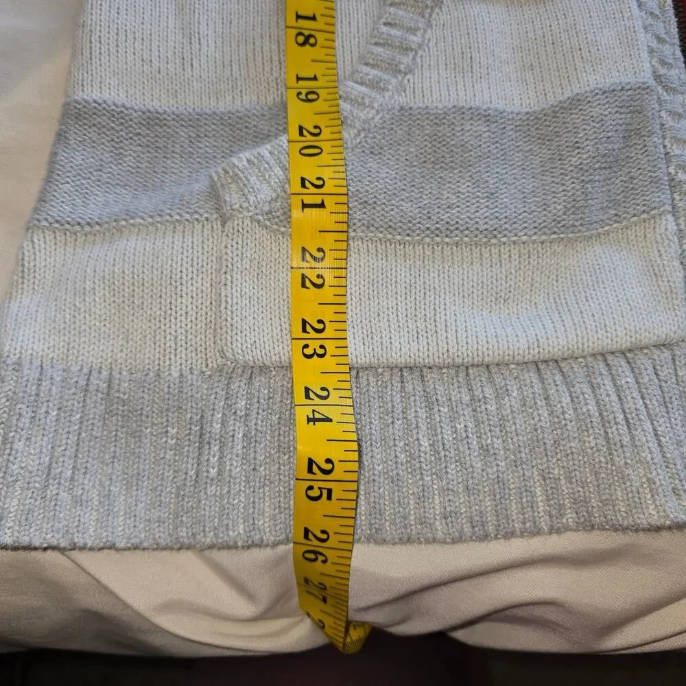 Eddie Bauer Sweater Womens Large 100% cotton grey stars Zip American Flag hoodie - Picture 7 of 8